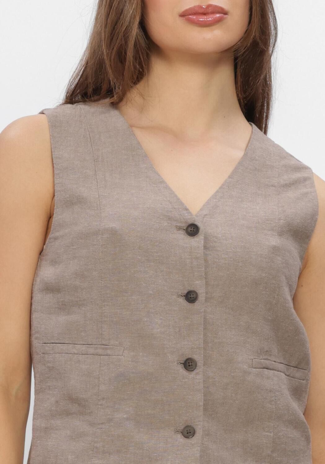 Lichtgrijze MSCH COPENHAGEN Jassen MSCHVIANA GINIA V NECK WAISTCOAT - large