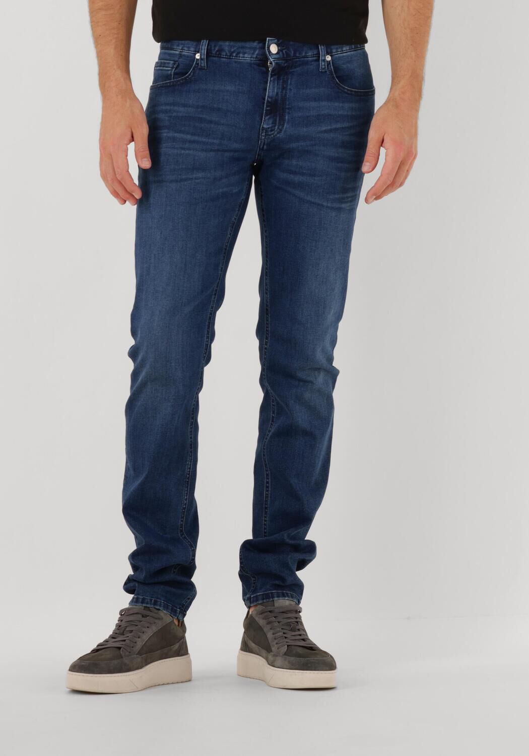 Alberto Super stretch pantalons blauw Blue Heren