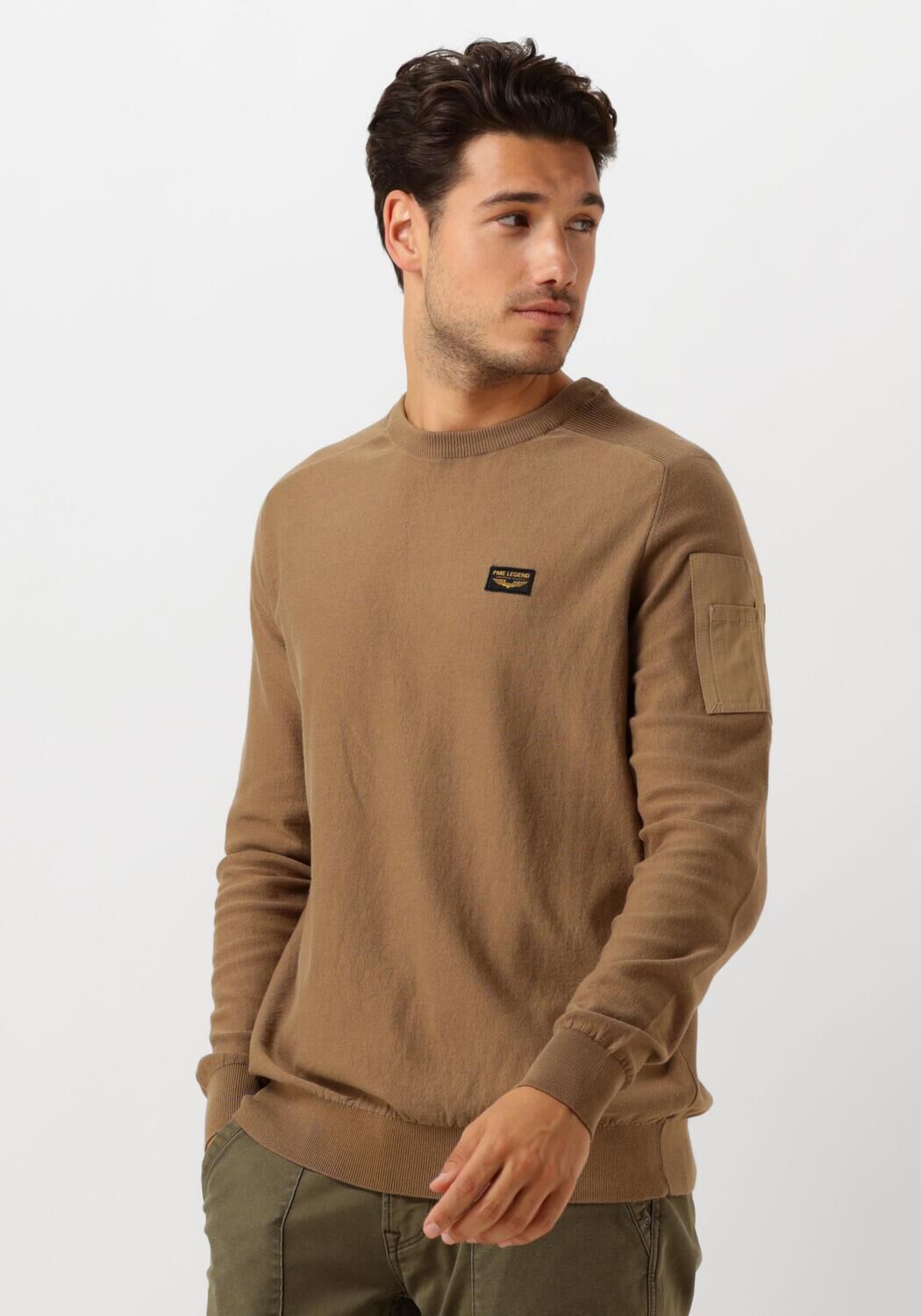 PME LEGEND Heren Truien & Vesten R-neck American Classic Knit Bruin