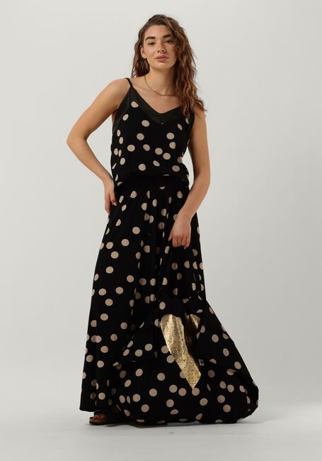 Zwarte 10DAYS Midirok SKIRT POLKA DOT - large