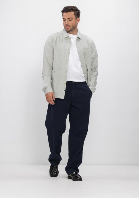 Groene ANERKJENDT Overshirts AKODIN STRIPE OVERSHIRT - large