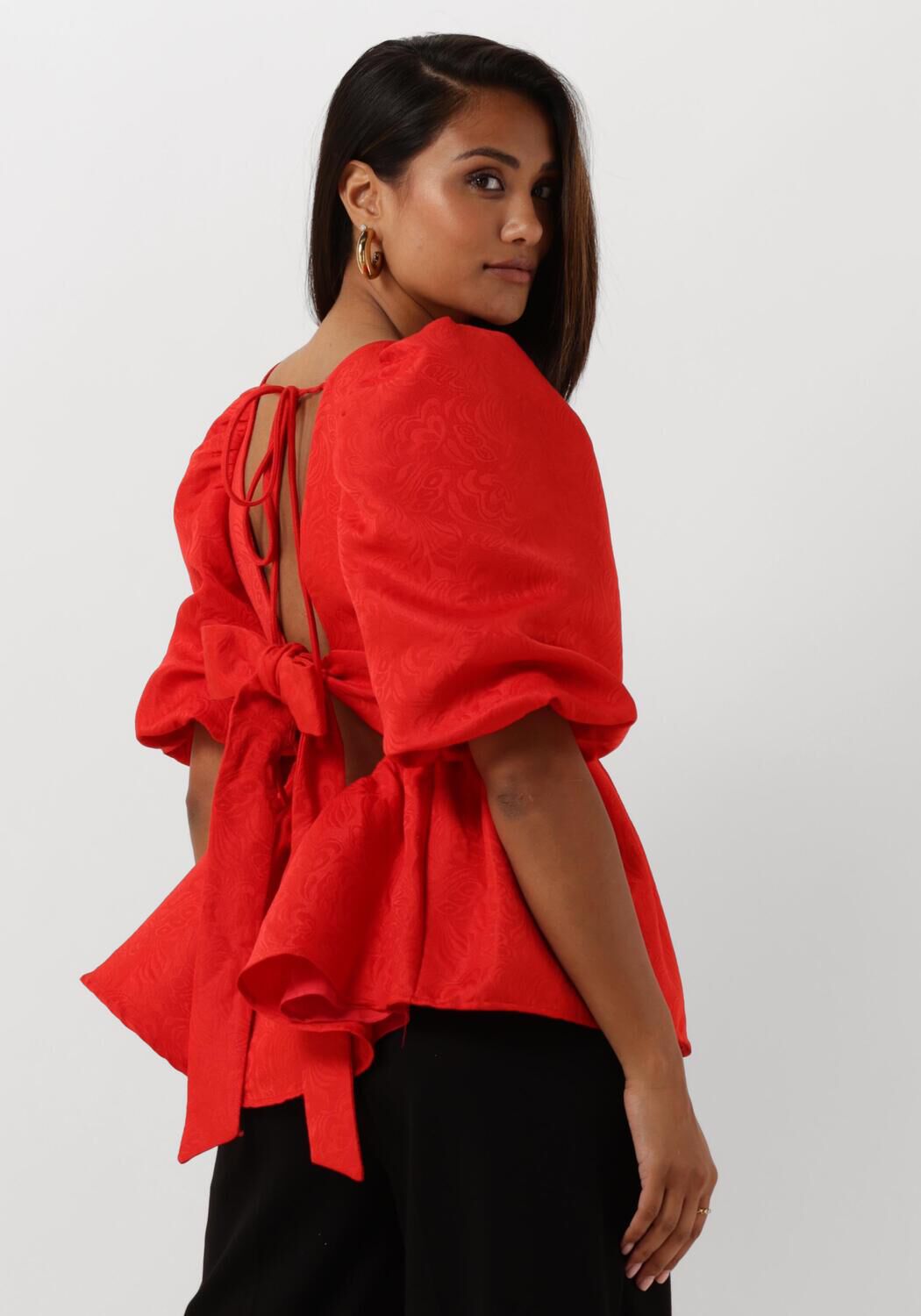Harper & Yve Rode Vivian Lange Mouw Dames Top Red Dames