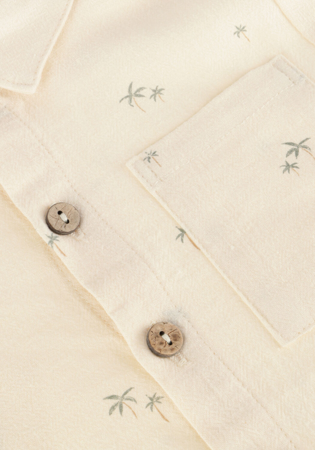 RYLEE + CRU Jongens Overhemden Collared Short Sleeve Shirt Palm Beige