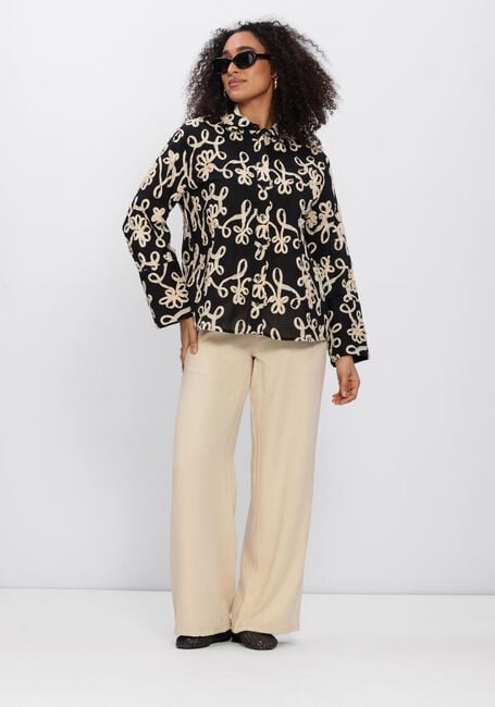 Zwarte OBJECT Blouses OBJROYA L/S LO SHIRT - large