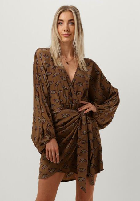 Groene SISSEL EDELBO Mini jurk KATHLEEN SHORT WRAP DRESS - large