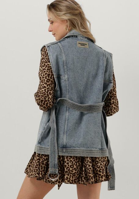 Lichtblauwe COLOURFUL REBEL Gilet YALOU DENIM GILET - large