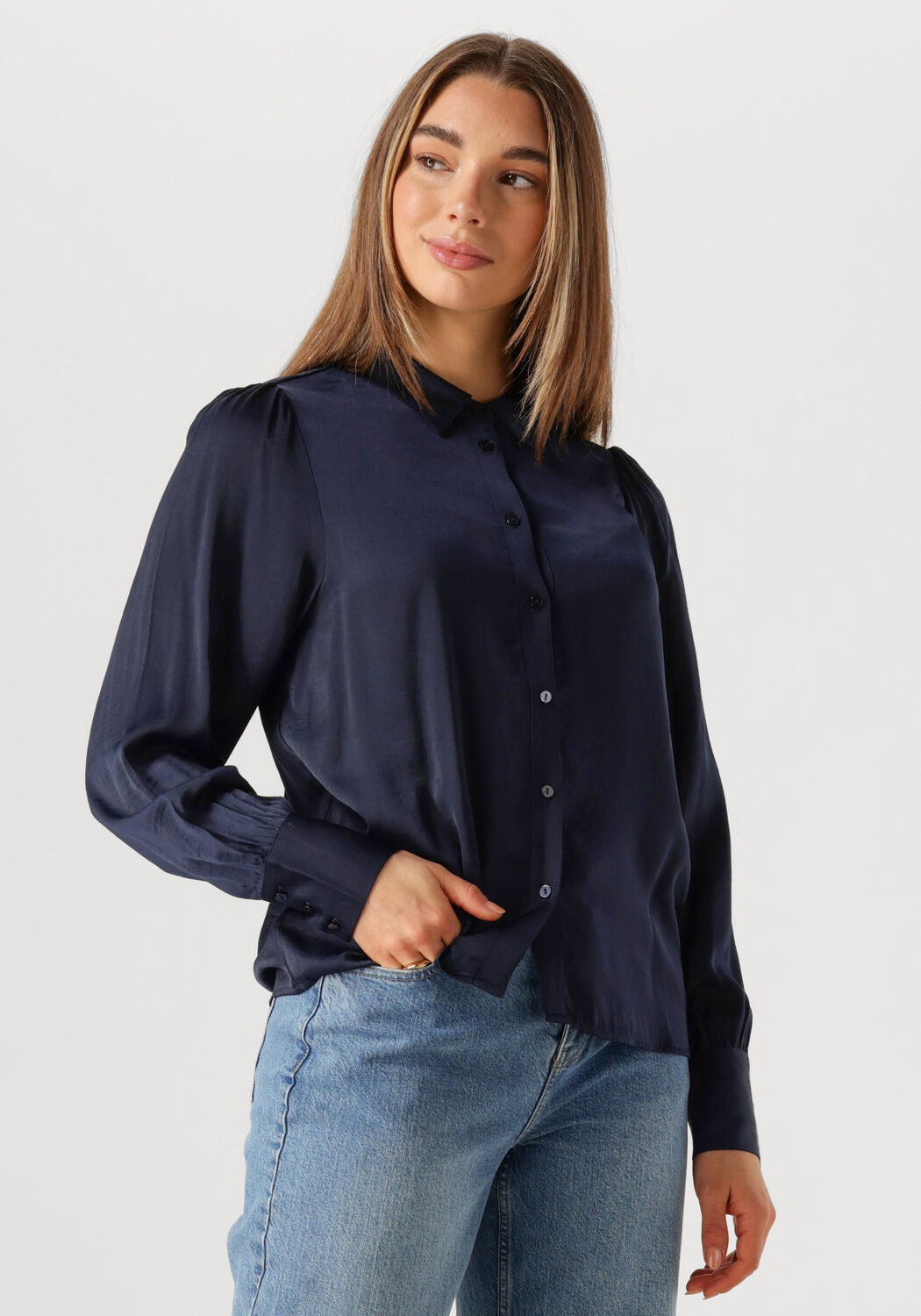 MSCH COPENHAGEN Dames Blouses Mschviloah Maluca Donkerblauw