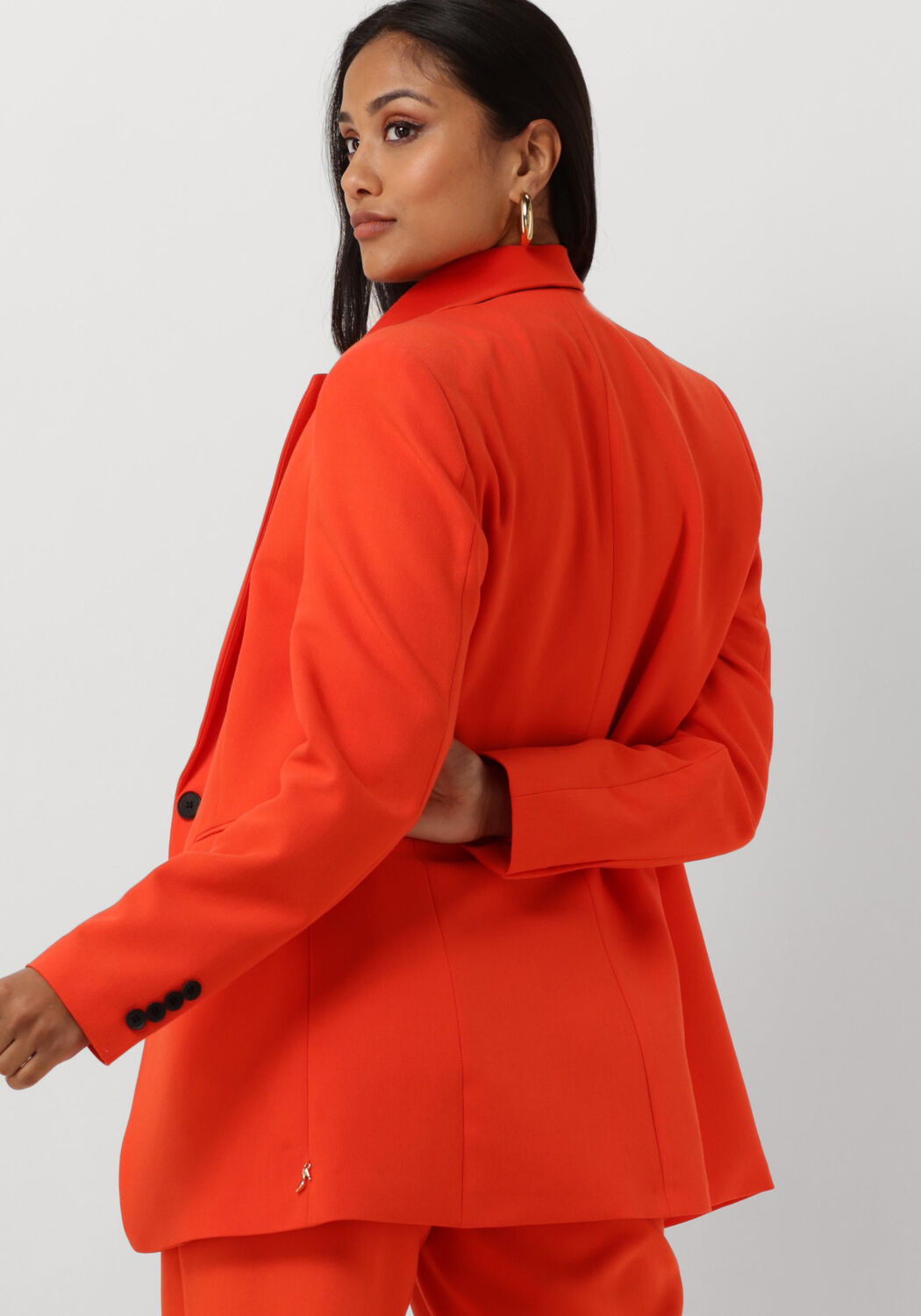 JANSEN AMSTERDAM Dames Blazers Wq238 Woven Blazer With Long Sleeve Oranje