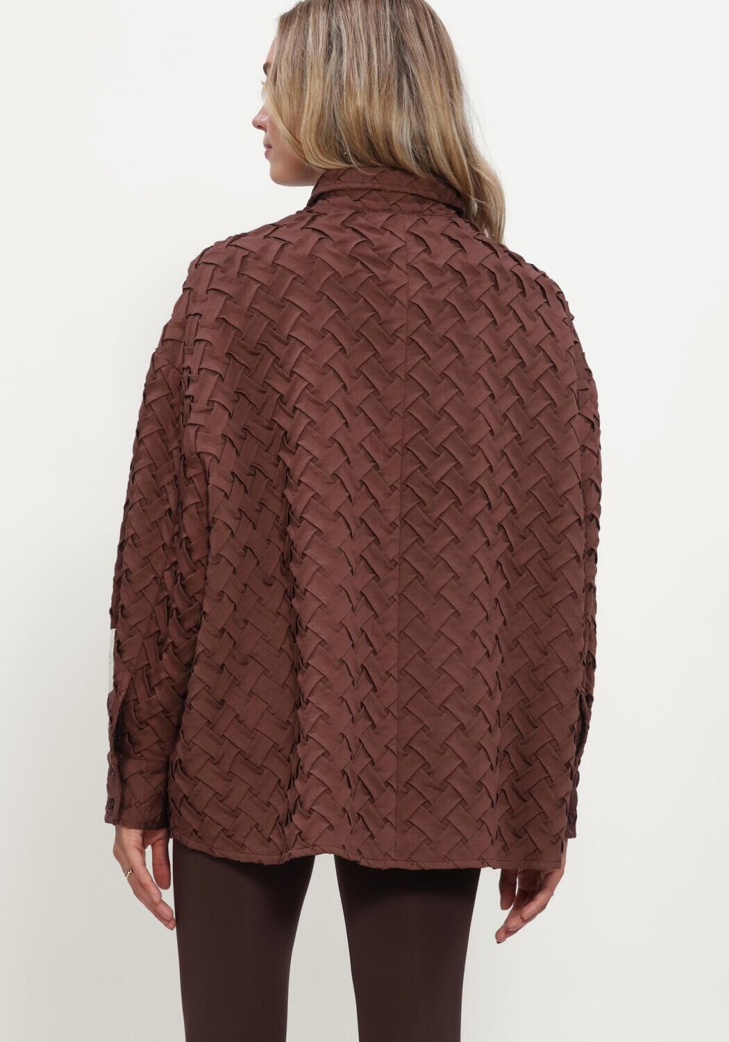 Bruine ALIX THE LABEL Blouses LADIES WOVEN PLEATED BLOUSE - large