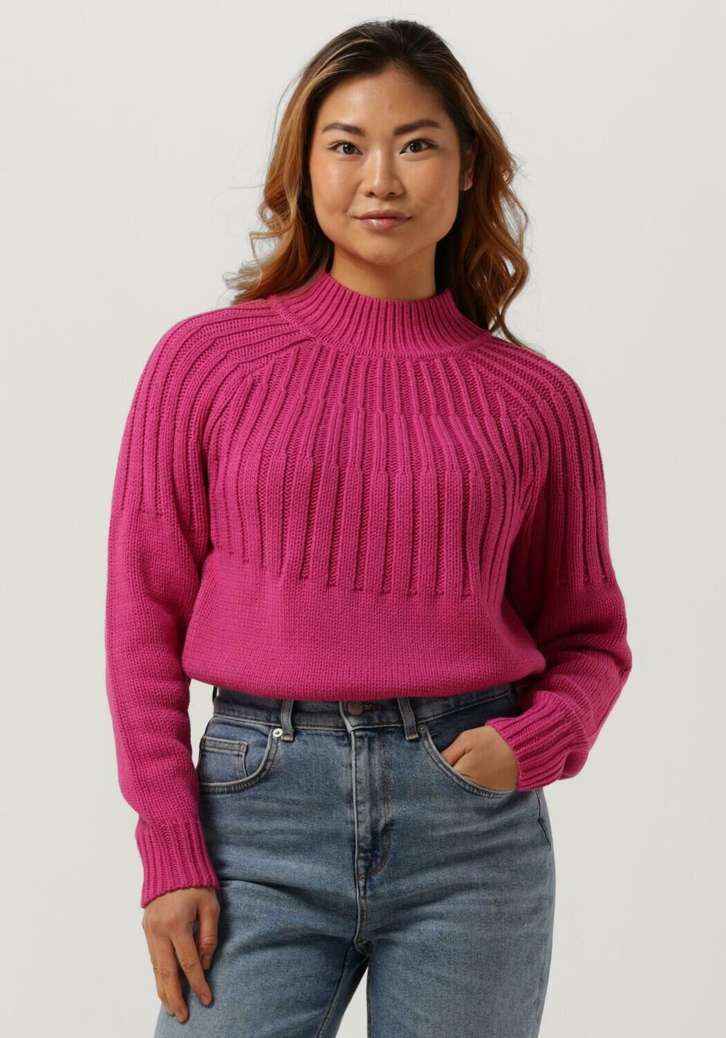 roze selected femme trui nima ls knit highneck camp b