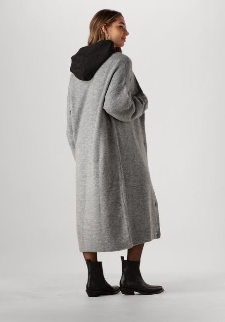Grijze ALIX THE LABEL Vest LADIES KNITTED FLUFFY LONG - large