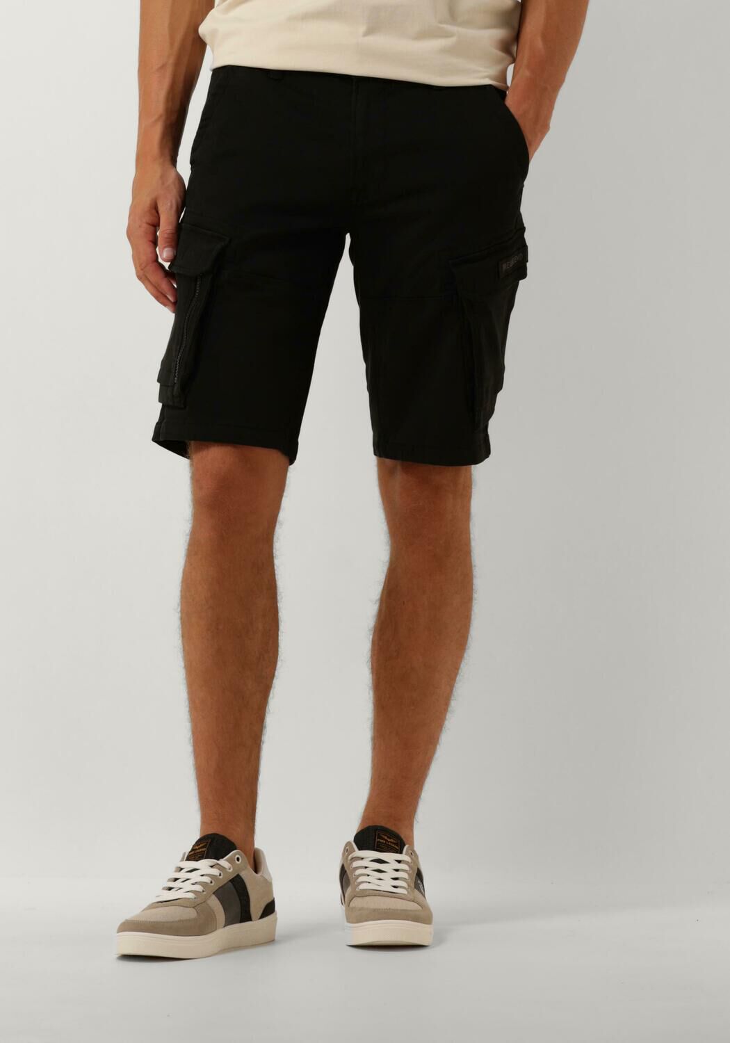 PME LEGEND Heren Broeken Expedizer Cargo Shorts Colored Sweat Zwart