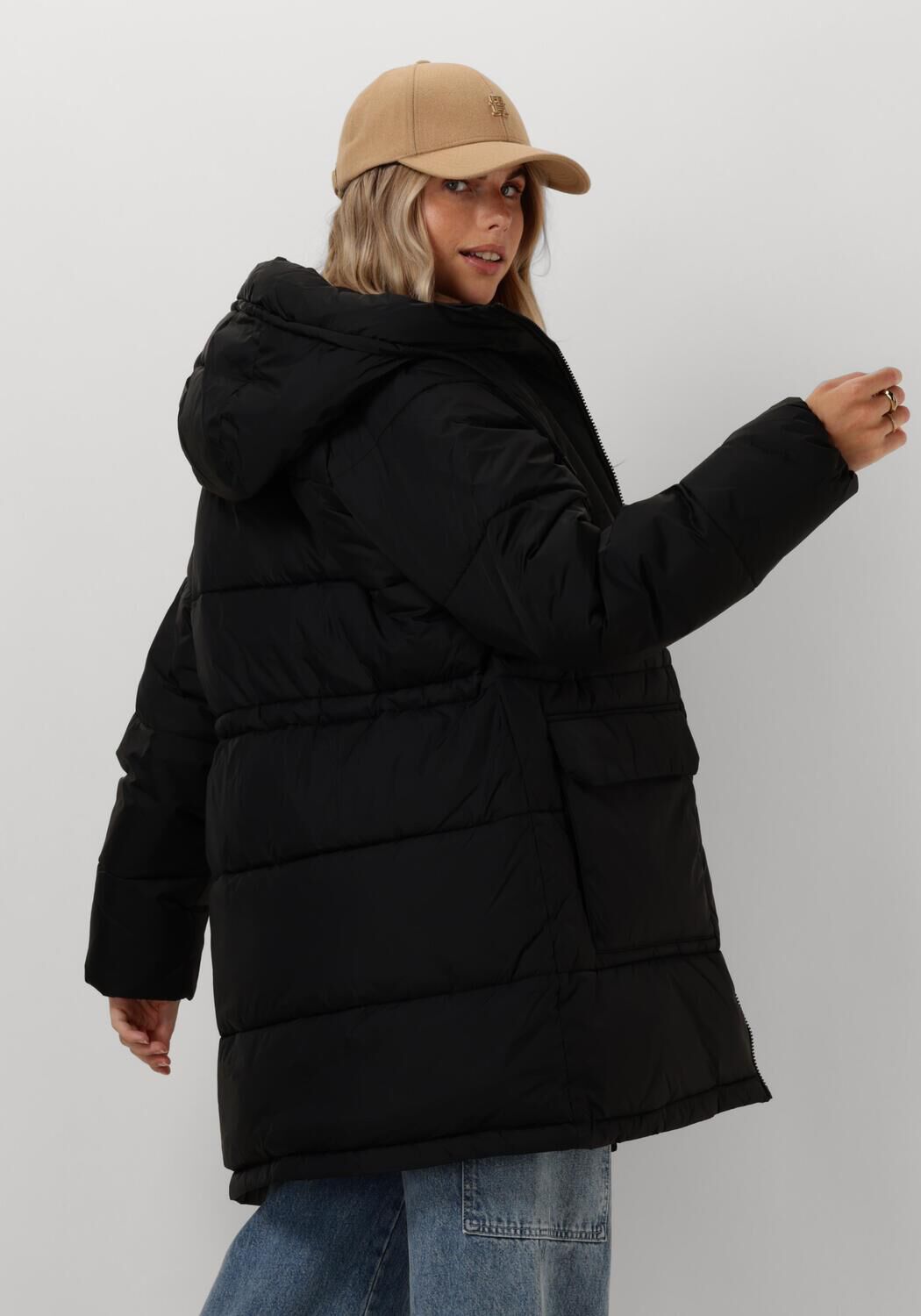 TOMMY JEANS Dames Jassen Tjw Midi Vail Puffer Zwart