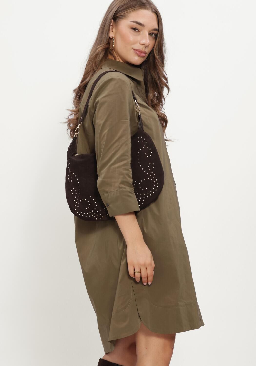 Khaki NOTRE-V Mini jurk NV-INNEKE - large