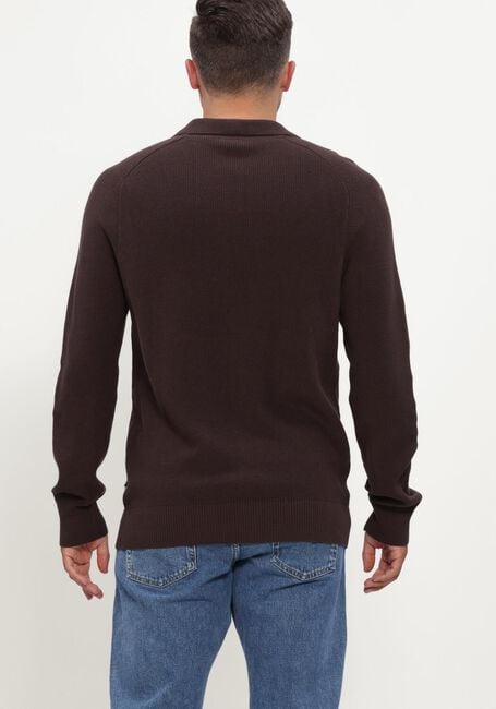 Bruine JC RAGS Trui POLO LONG SLEEVE EWALD - large