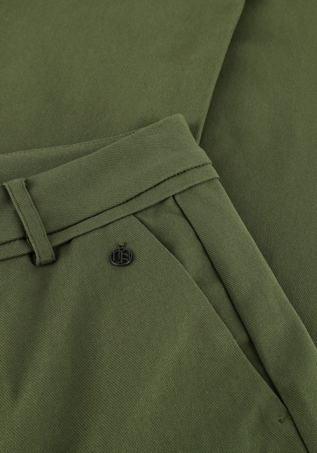 Donkergroene MINUS Flared broek CARMA FLARED PANT - large