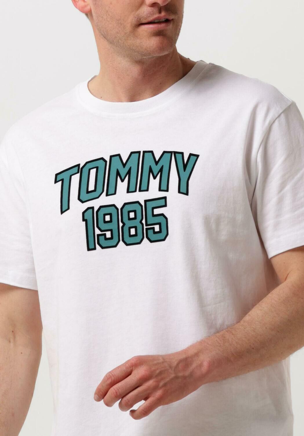 TOMMY JEANS Heren Polo's & T-shirts Tjm Reg Tommy Varsity Sport Tee Wit