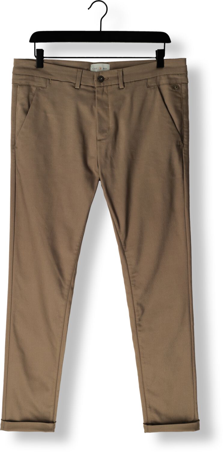 CAST IRON Heren Broeken Riser Chino Khaki