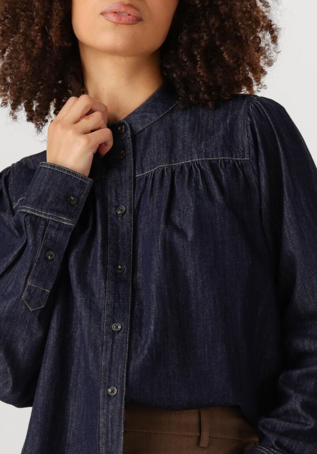 SECOND FEMALE Dames Blouses Dera Denim Shirt Zwart