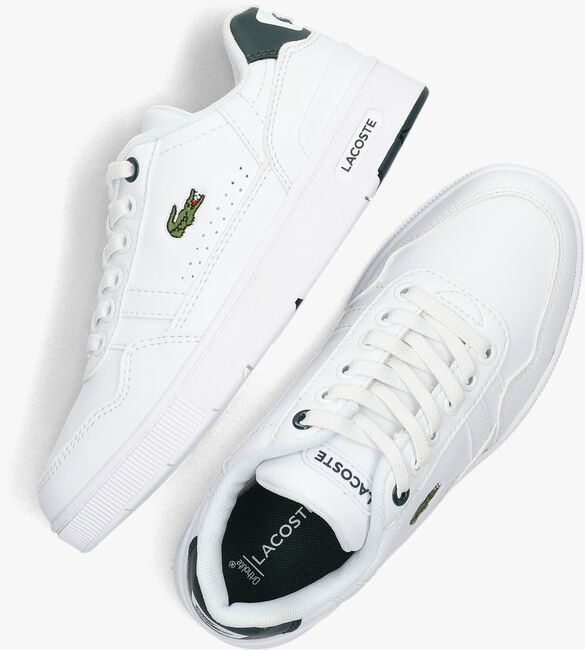 Witte LACOSTE Lage sneakers T-CLIP J - large