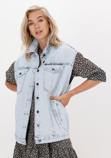 Blauwe CO'COUTURE Gilet OCEAN DENIM VEST - large