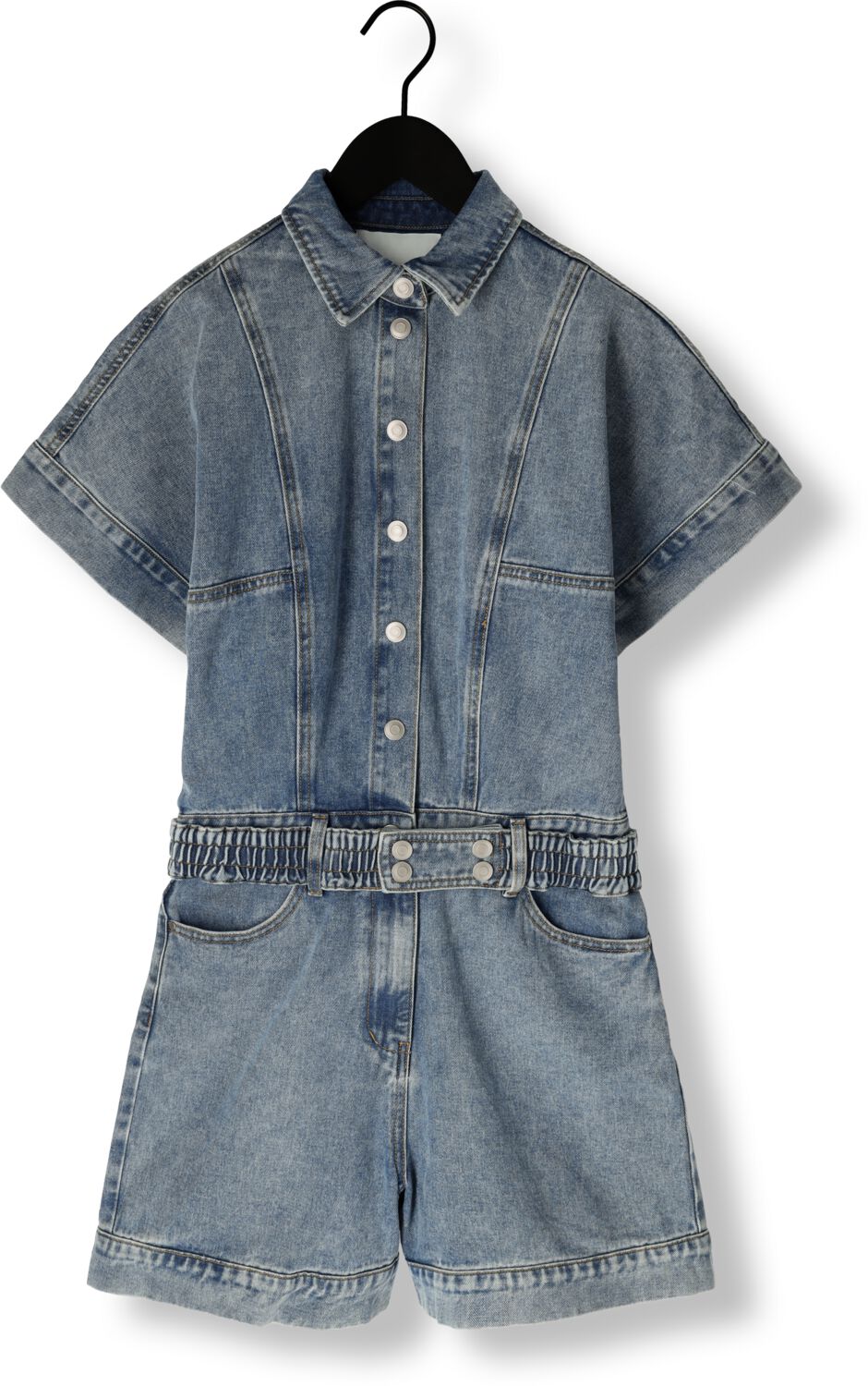 ROUGE EDIT Dames Jumpsuits Roujolie 2 4 Denim Playsuit Blauw