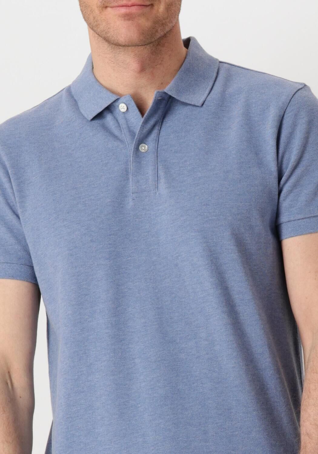 PROFUOMO Heren Polo's & T-shirts Polo Short Sleeve Blauw