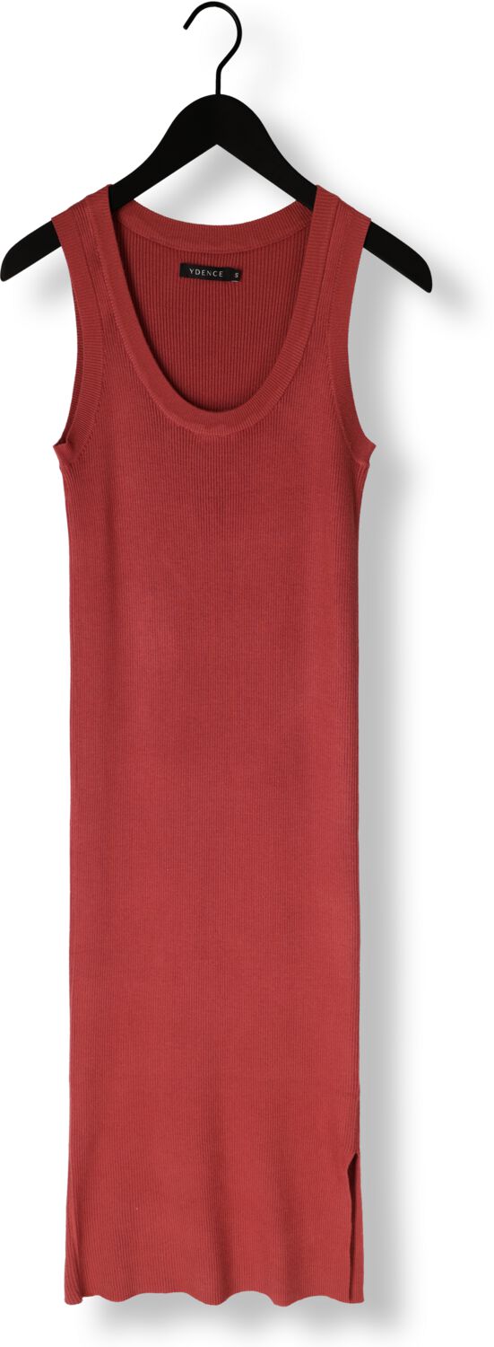 YDENCE Dames Jurken Knitted Dress Ariel Rood