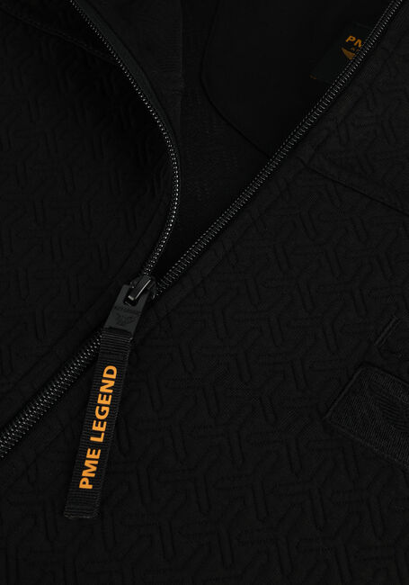 Zwarte PME LEGEND Vest ZIP JACKET JACQUARD INTERLOCK SWEAT - large