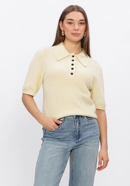 Beige GESTUZ Trui GZALPHA SS POLO PULLOVER - large