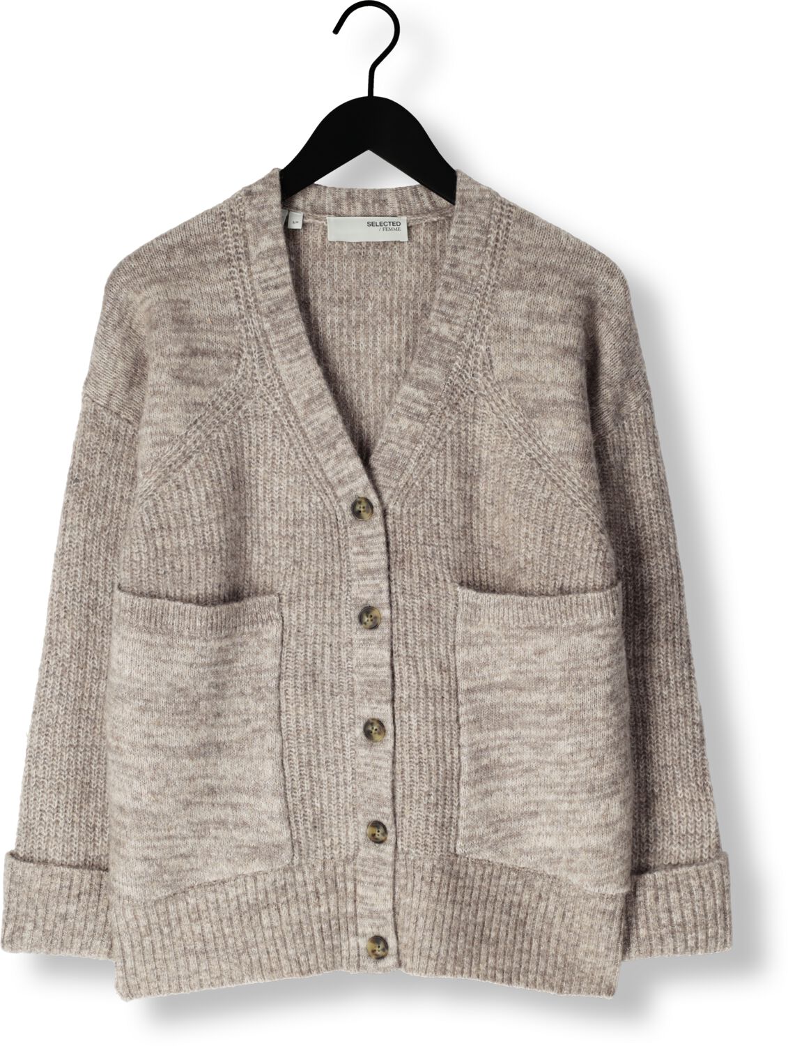 SELECTED FEMME Dames Truien & Vesten Slfalva Ls Knit Cardigan Grijs