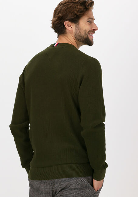 Olijf TOMMY HILFIGER Trui BASIC STRUCTURE CREW NECK - large