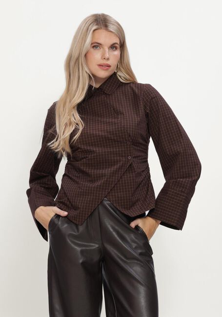 Bruine NEO NOIR Top FENLI SMALL CHECK SHIRT - large
