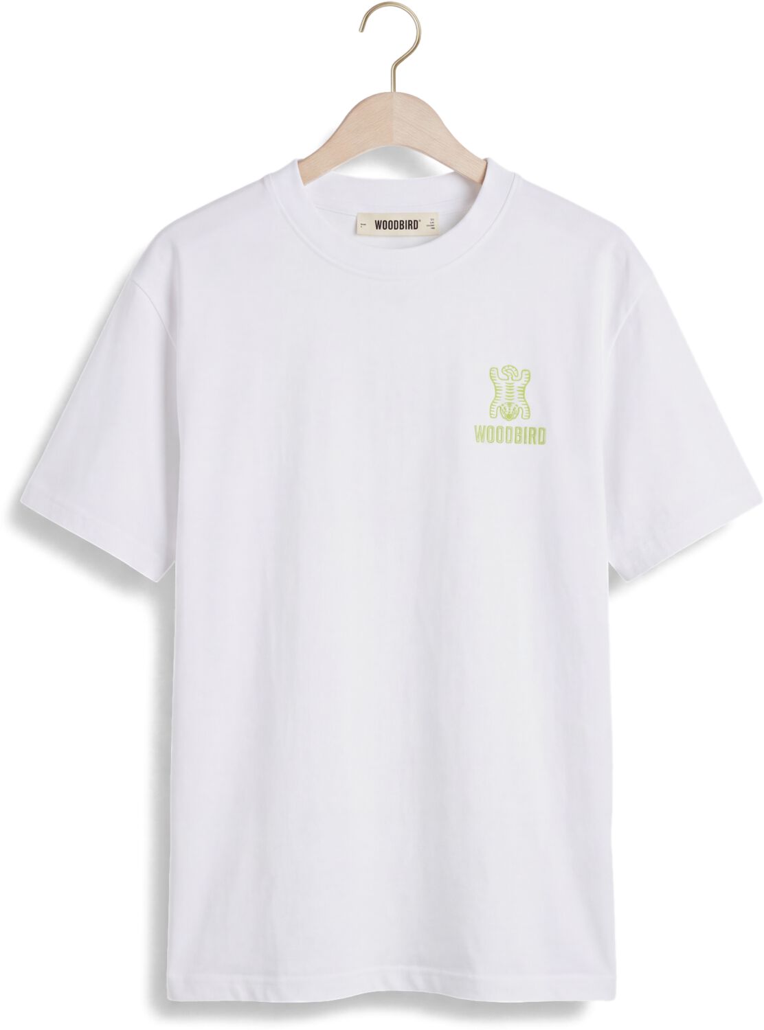 WOODBIRD Heren Polo's & T-shirts Wbbaine Tiger Tee Wit