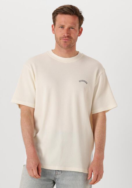 Gebroken wit WOODBIRD T-shirt WBBAINE WAFFEL TEE - large
