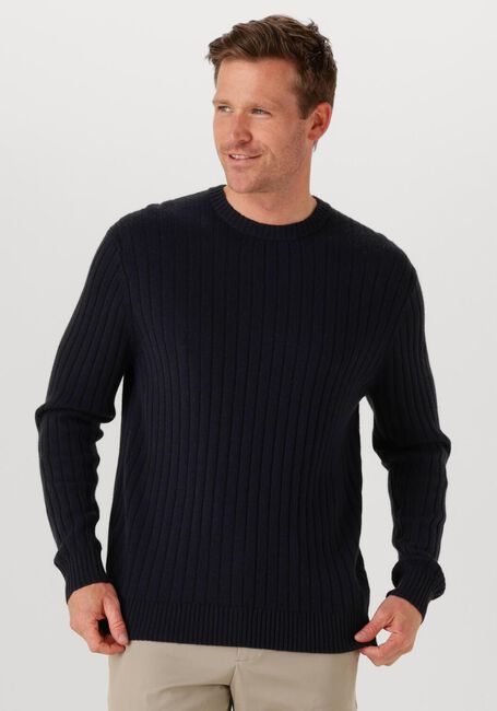 Zwarte PROFUOMO Trui PULLOVER CREW NECK WOOL BLEND - large