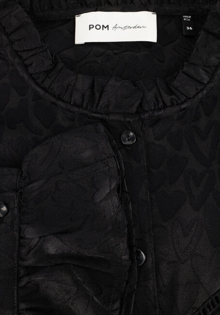 Zwarte POM AMSTERDAM Blouses BLOUSE - HEARTS BLACK Zwarte POM AMSTERDAM Blouses BLOUSE - HEARTS BLACK - large