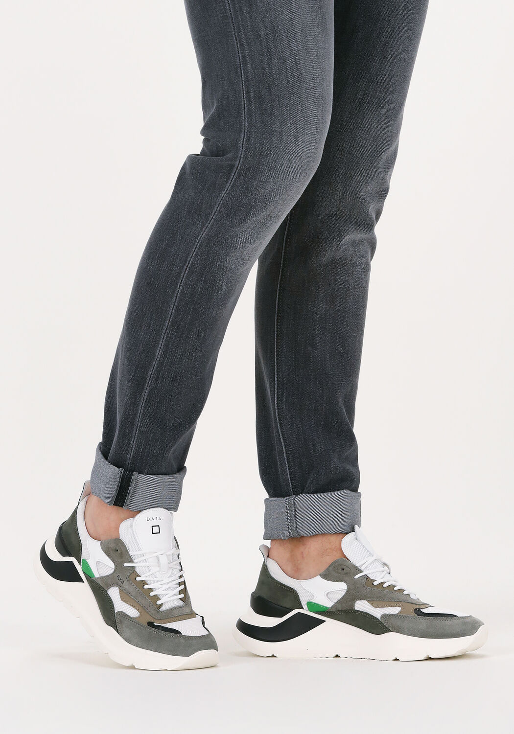 Groene D.A.T.E Lage sneakers FUGA HEREN - large