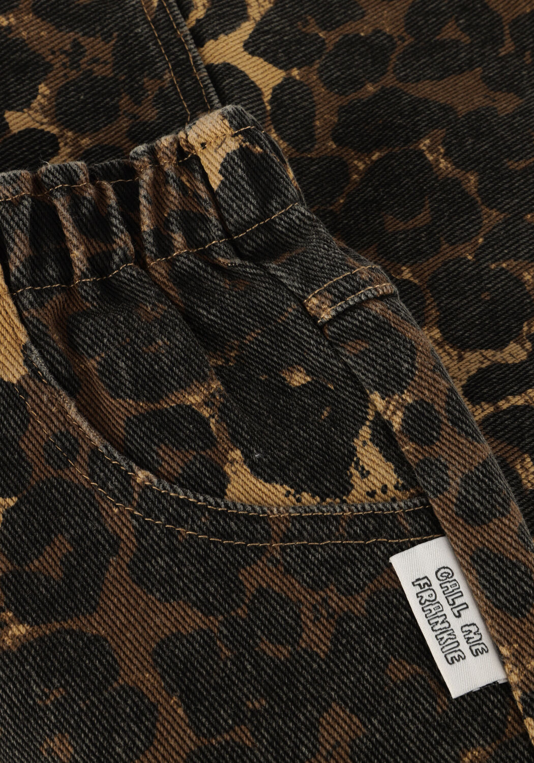 CALL ME FRANKIE Meisjes Jeans Leopard Shorts Bruin