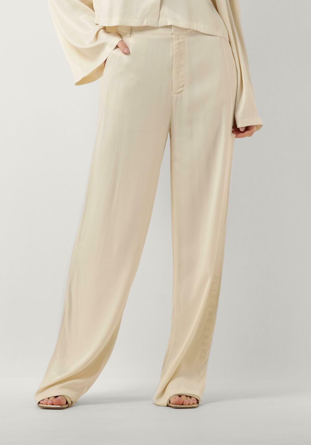 ecru alix the label wijde broek ladies woven satin pants