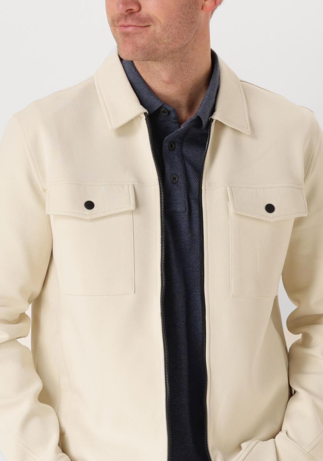 CAST IRON Heren Jassen Zip Jacket Interlock Sweat Beige