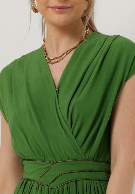 Groene LOUIZON Maxi jurk SWING - large