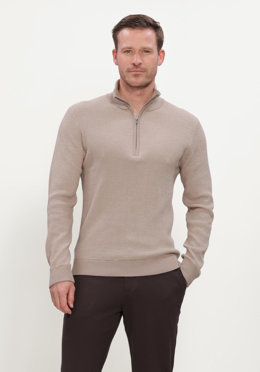 Beige MACED Trui M-ANTHONY - large
