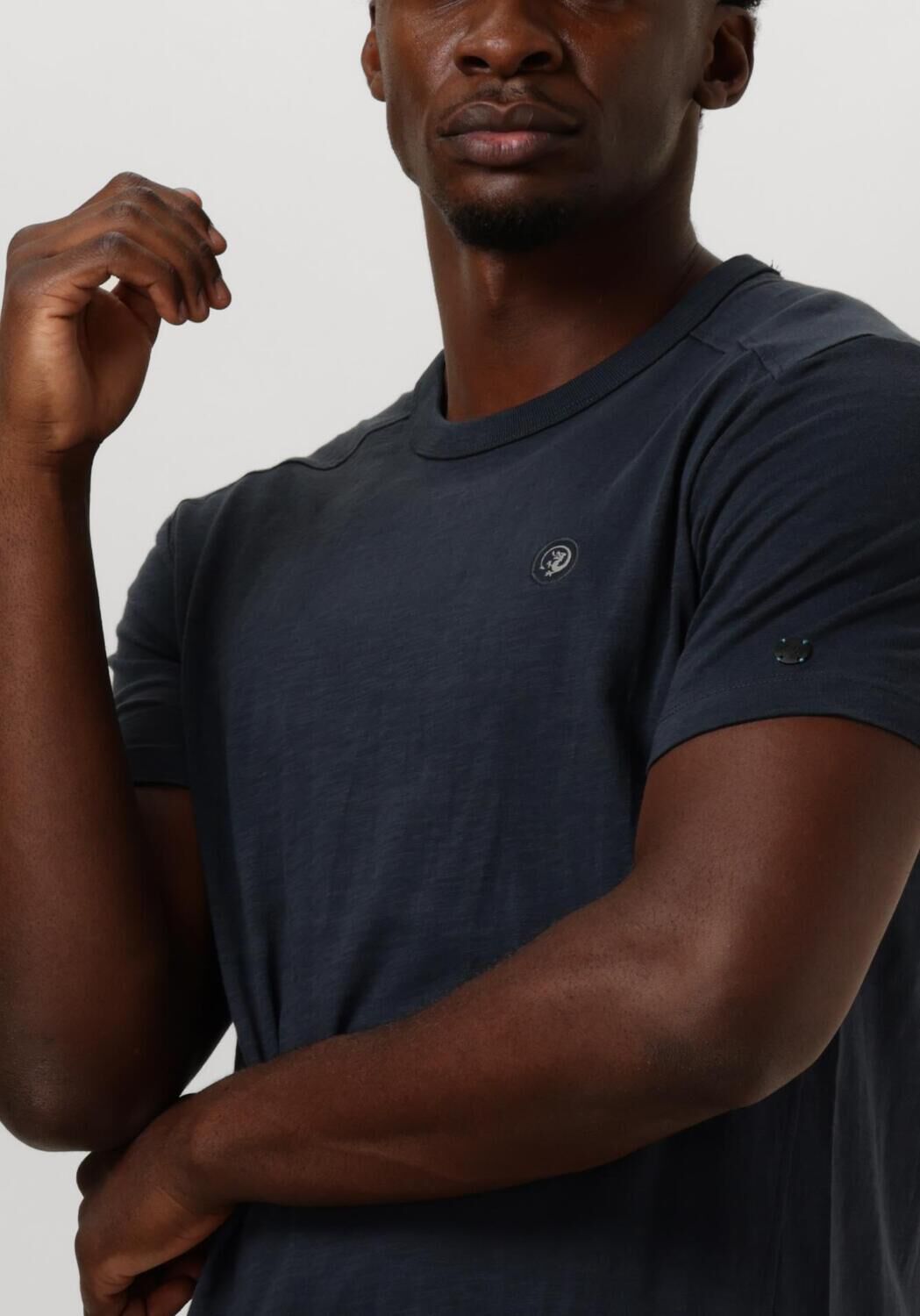 CAST IRON Heren Polo's & T-shirts Short Sleeve R-neck Essential Cotton Blauw