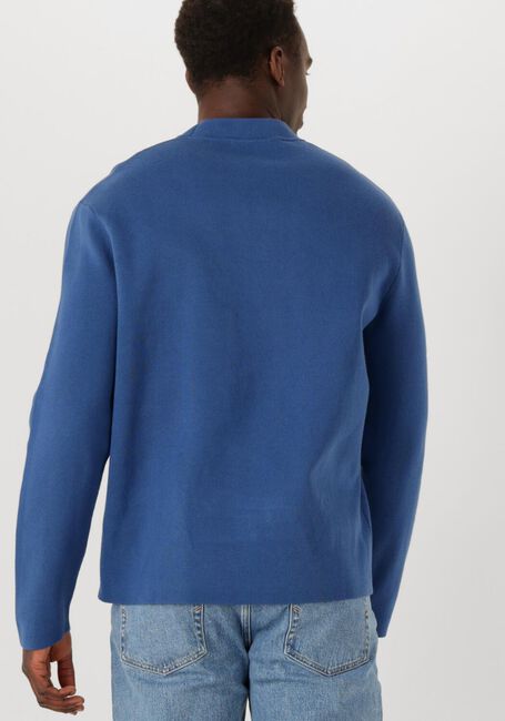 Blauwe SELECTED MEN Trui SLHMIKE LIGHT LS KNIT RELAXED MOCK NECK - large