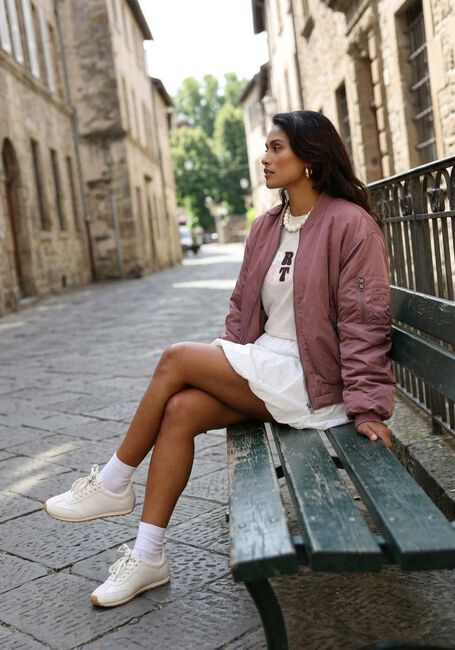 Roze OBJECT Jack OBJMARY NEW L/S LO SH BOMBER - large