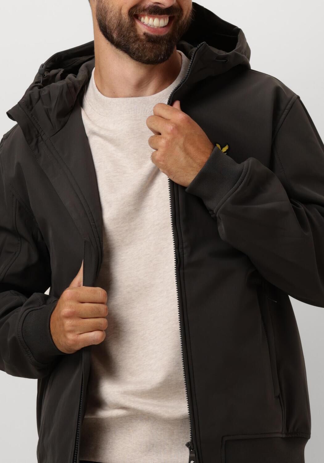 LYLE & SCOTT Heren Jassen Fleece Back Softshell Jacket Donkergrijs