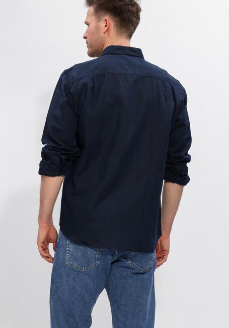 Donkerblauwe SELECTED MEN Casual overhemd SLHREGCLAY LINENBLEND LS SHIRT CLA NOOS - large