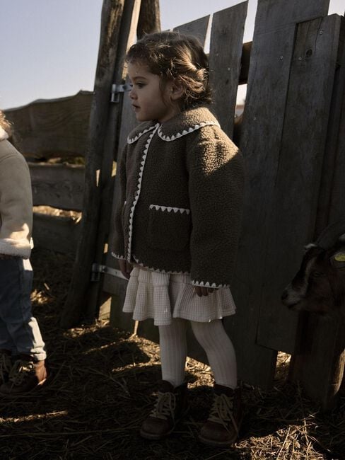 Bruine LIL' ATELIER Jack NMFLAJO LS LOOSE JACKET LIL - large