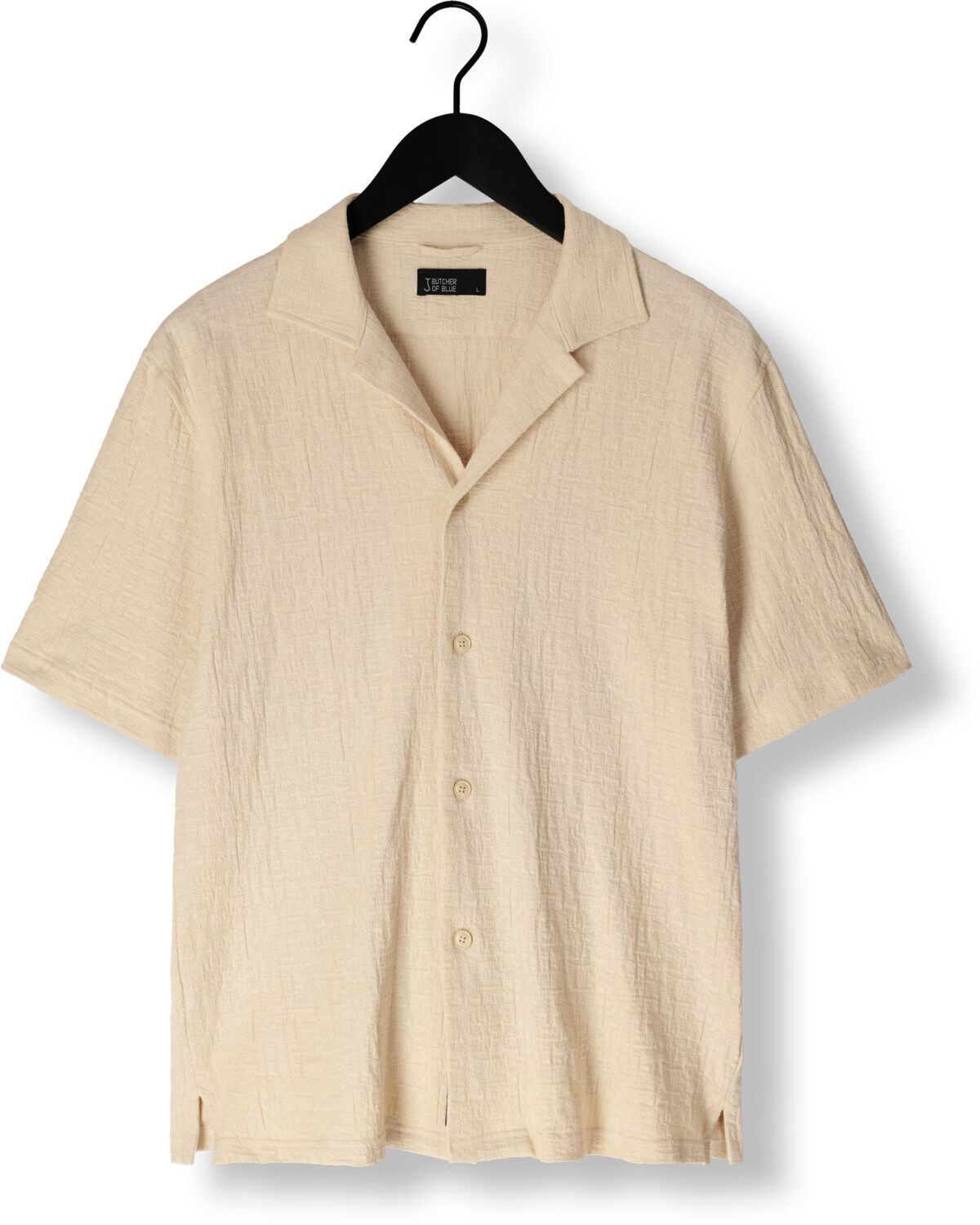 BUTCHER OF BLUE Heren Overhemden Ripley Structure Shirt Beige